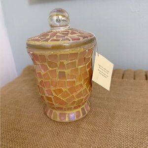 Pier 1 Imports Elegant Glass morning bloom Candle
